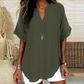 💥Last Day Special Sale 50% OFF💝✨Fashion Loose Solid Color Short Sleeve Top
