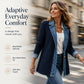 ⌛⏰Last Day 50% OFF🎁🧥Women's Elegant Denim Spliced Ribbed Knit Coat