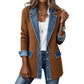 ⌛⏰Last Day 50% OFF🎁🧥Women's Elegant Denim Spliced Ribbed Knit Coat