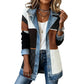 ⌛⏰Last Day 50% OFF🎁🧥Women's Elegant Denim Spliced Ribbed Knit Coat